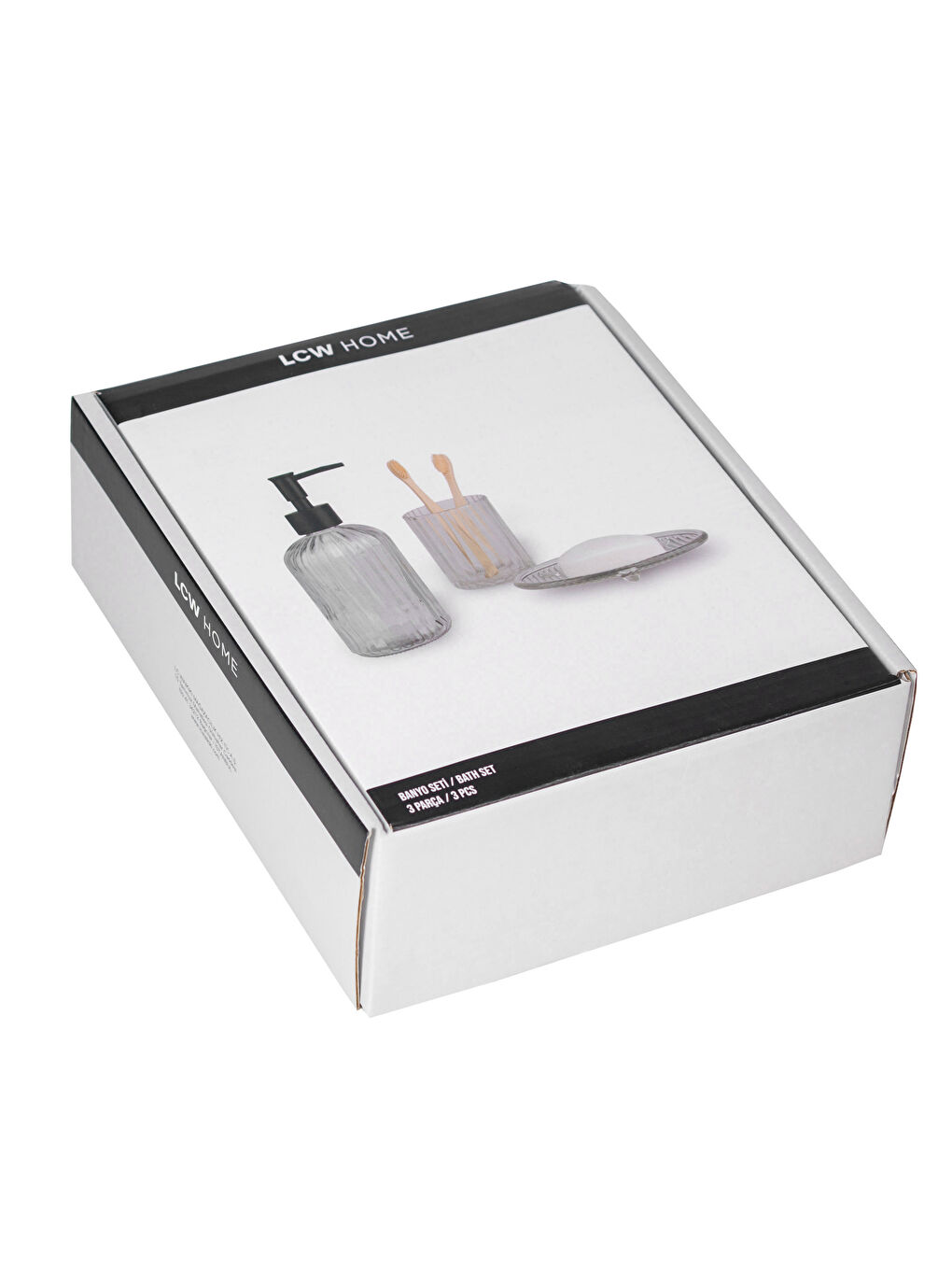 Renksiz Cam Banyo Seti 3'lü-3