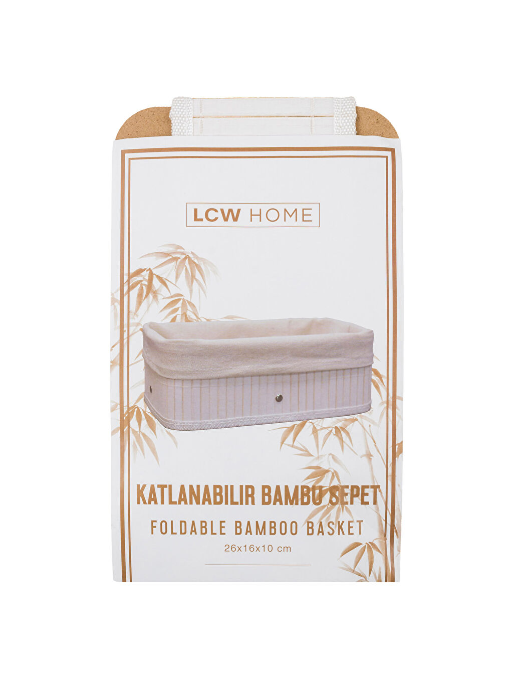 Foldable Bamboo Basket 26x16x10 cm-3