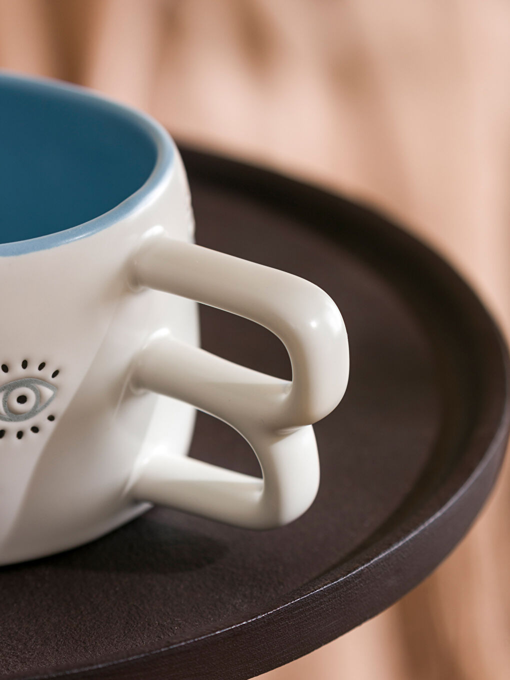 Mavi Göz Baskılı Seramik Kupa 315 ml-2