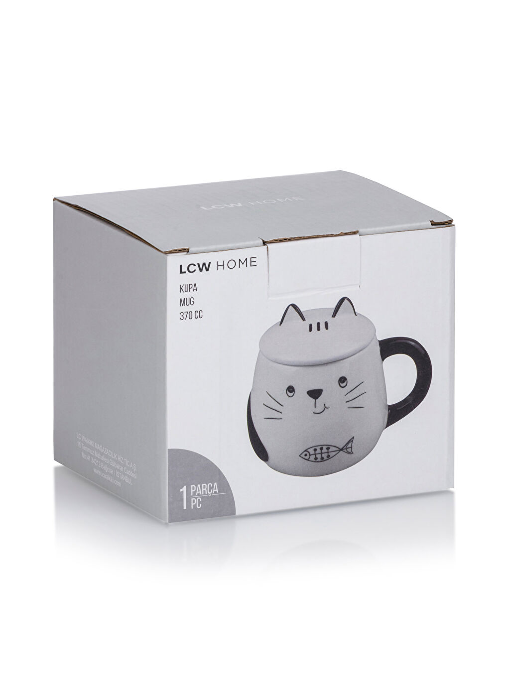 Siyah Kedi Figürlü Porselen Kupa 370 ml-4