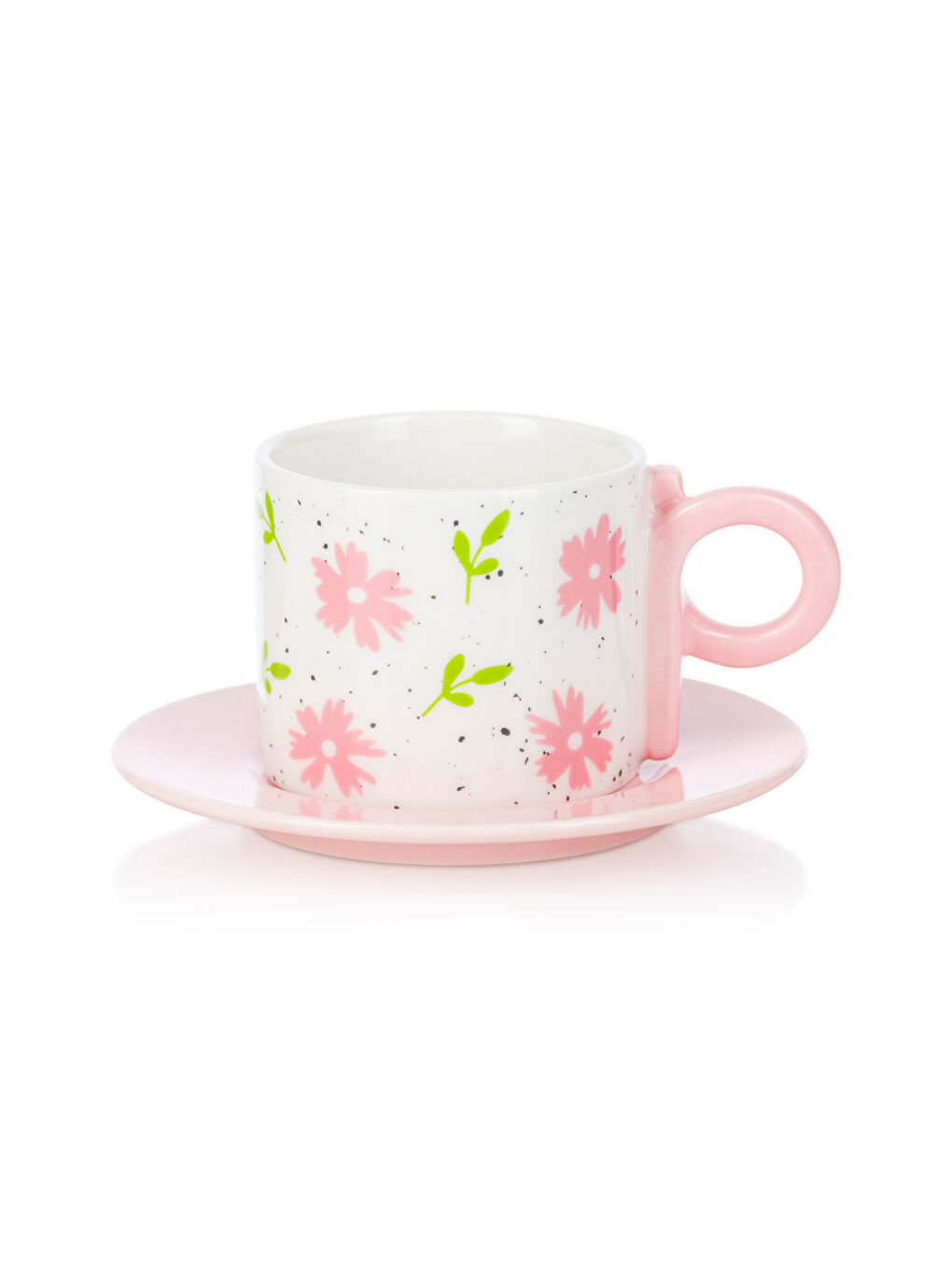Floral Printed 2-Person Porcelain Coffee Cup Set 100 ml -S47561Z8-F9C