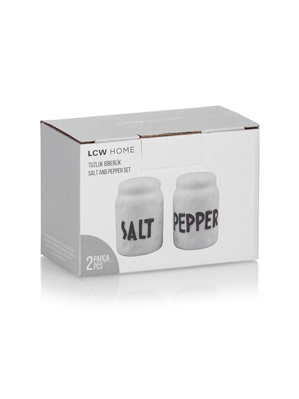 Siyah Baskılı Seramik Tuzluk ve Biberlik-4