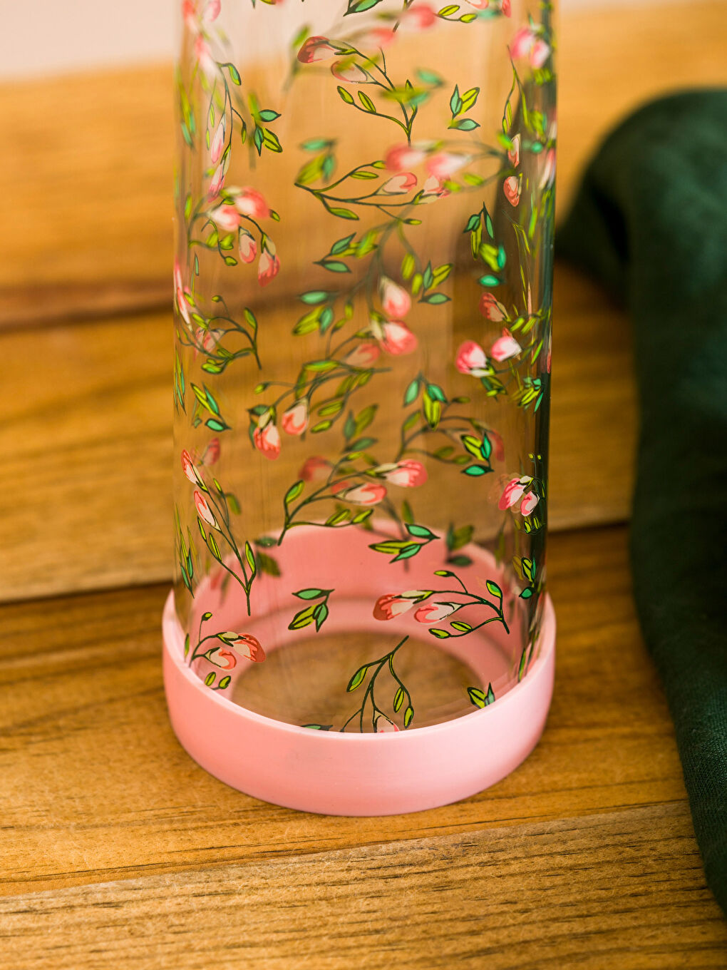 Karışık Çiçek Desenli Cam Matara 600 ml-2