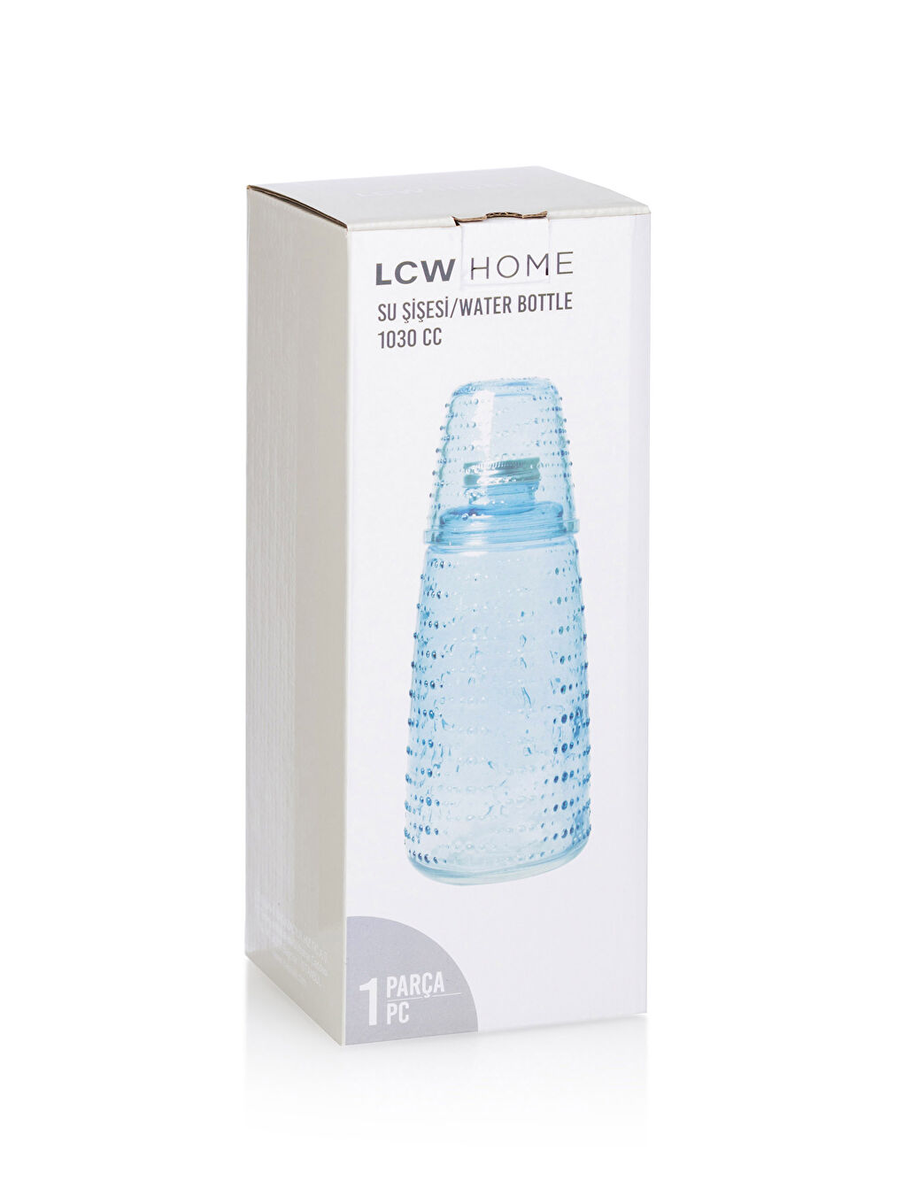 LCW HOME Açık Su Mavisi Kapaklı Cam Sürahi 1000 Ml - 4