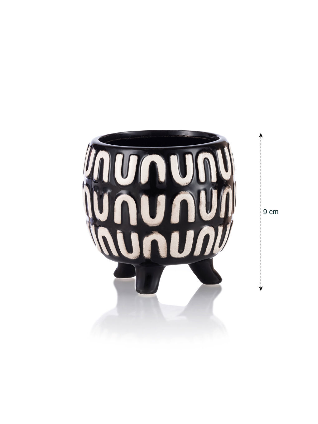 Vase en Céramique Imprimé 10x10x9 cm-3