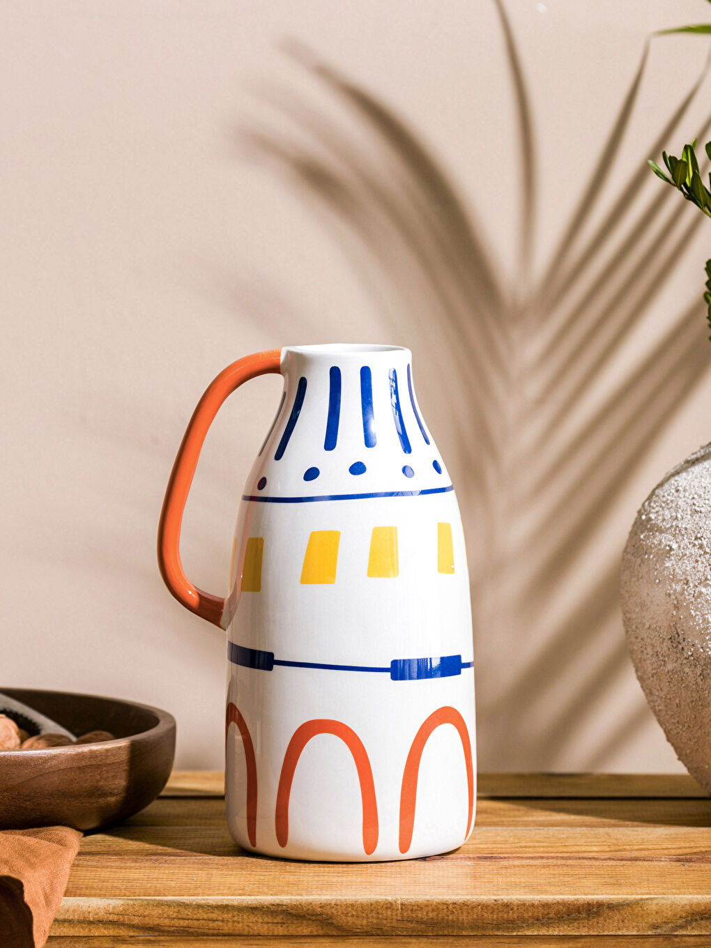 Karışık Desenli Seramik Vazo 23 cm-1