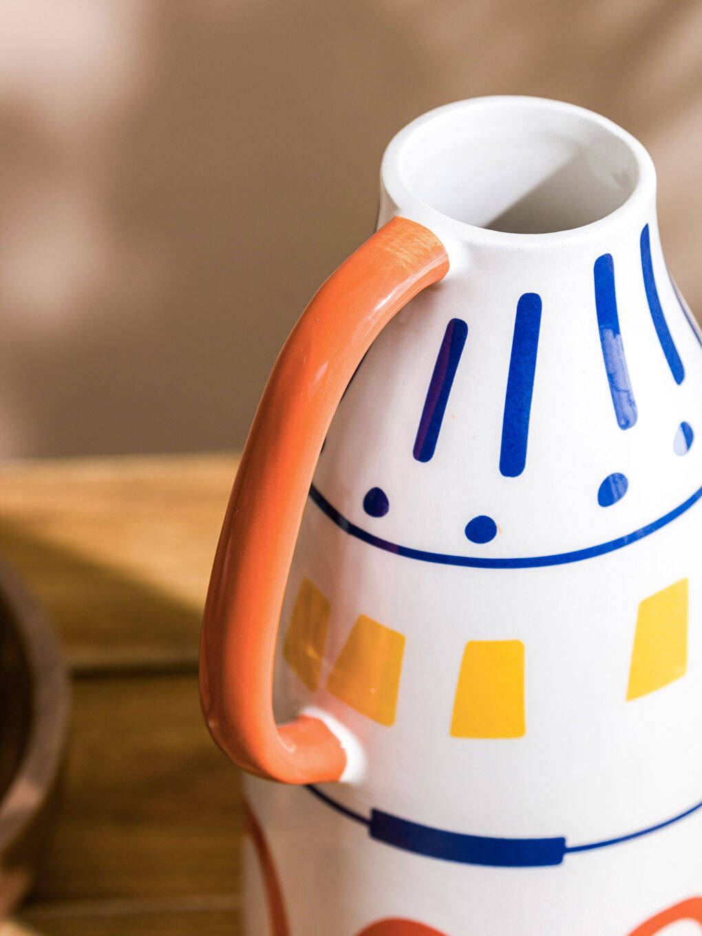 Karışık Desenli Seramik Vazo 23 cm-2