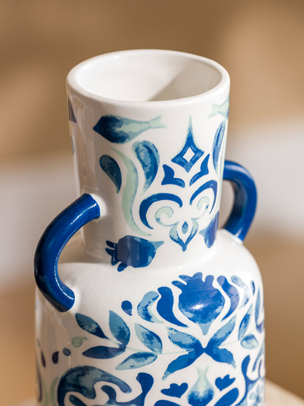 Karışık Baskılı Seramik Vazo 21 cm-2