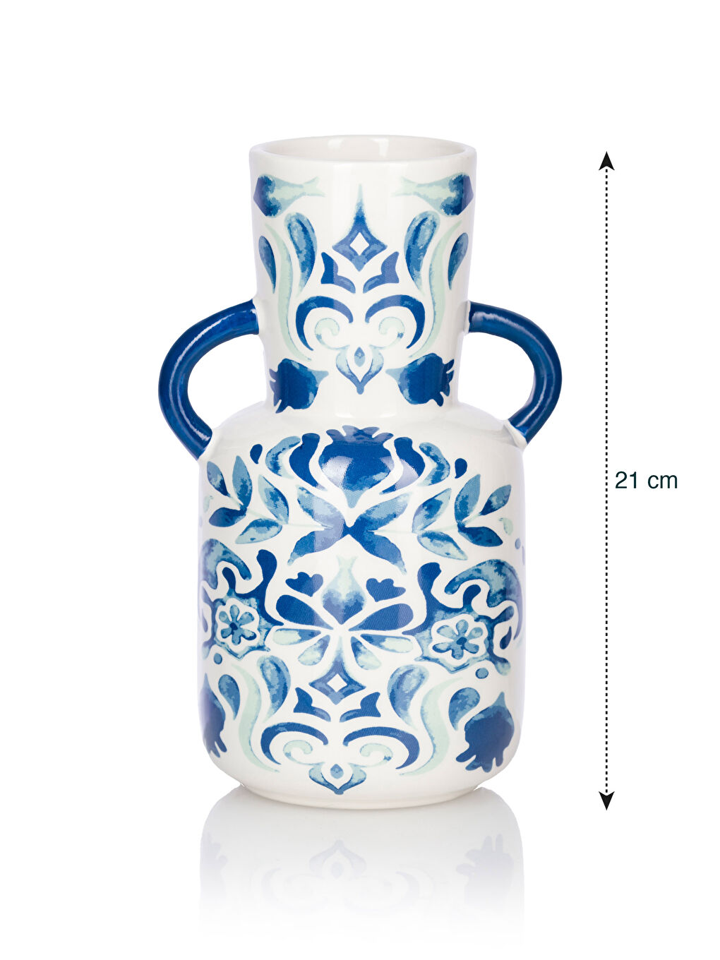 Karışık Baskılı Seramik Vazo 21 cm-3
