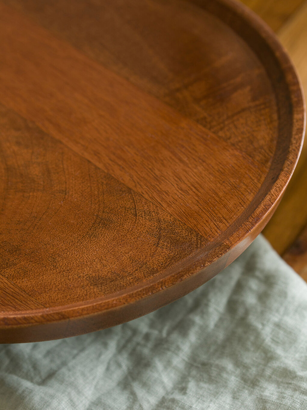 Kahverengi Ahşap Ayaklı Sunumluk 25 cm-3