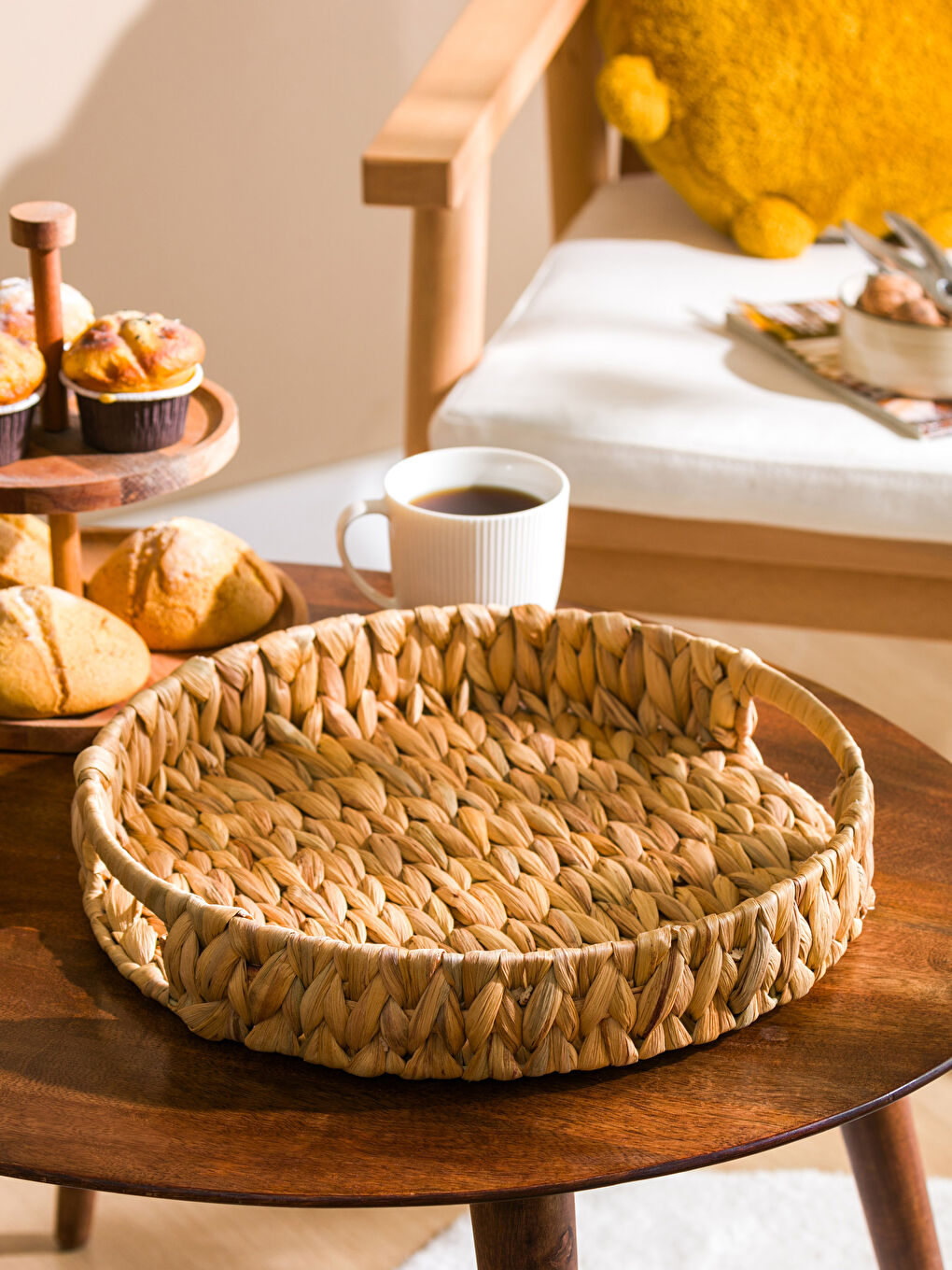 LCW HOME Oval Wicker Tray 34 cm -S47598Z8-VVZ