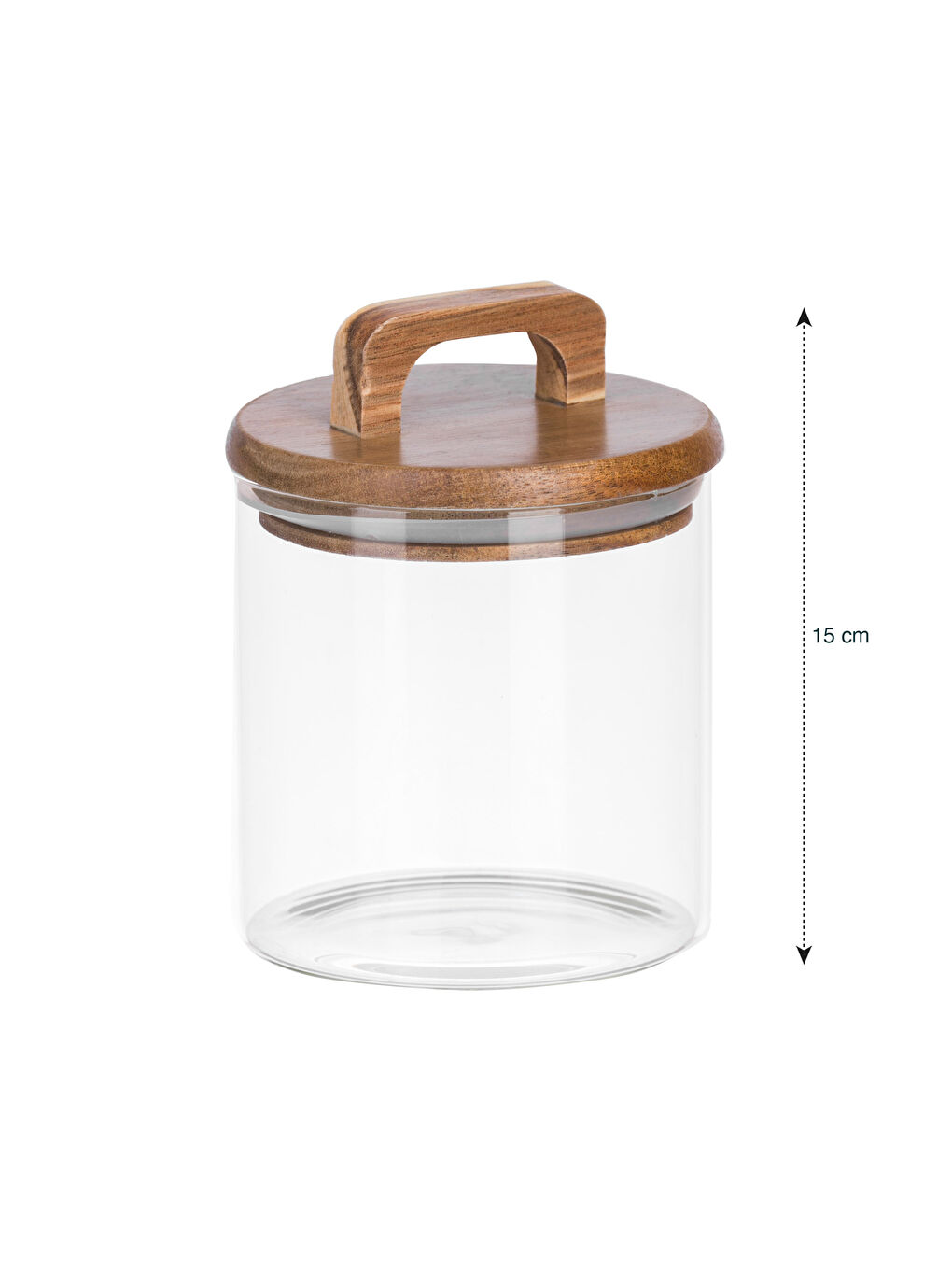 Borcan de Sticlă cu Capac din Lemn 660 ml-4