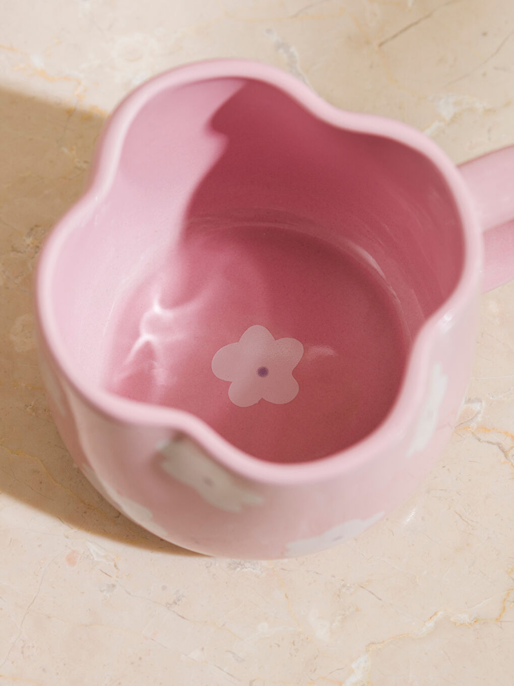 Pembe Baskılı Seramik Kupa 300 ml-2