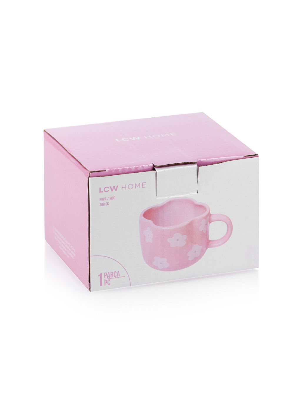 Pembe Baskılı Seramik Kupa 300 ml-3