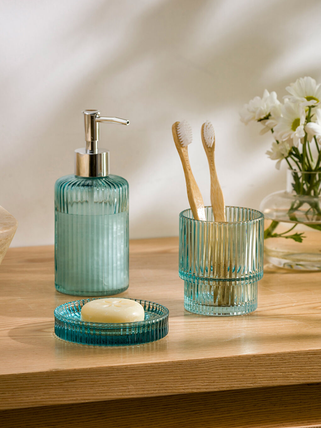 Glass Bathroom Set of 3