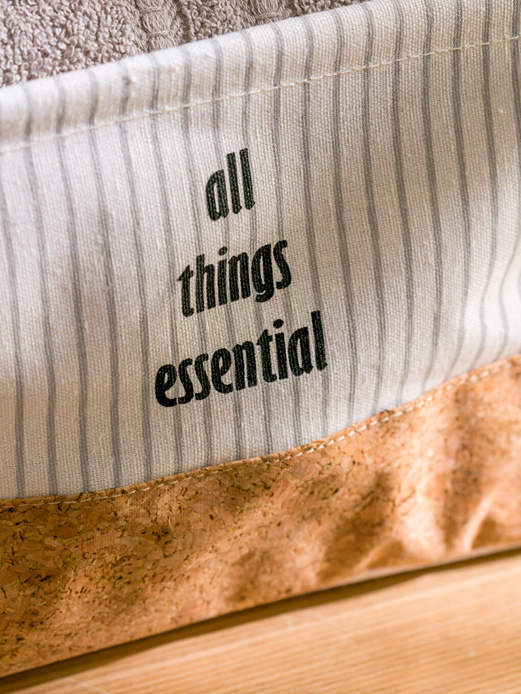 Siyah Baskılı Organizer Sepet 27x21 cm-2