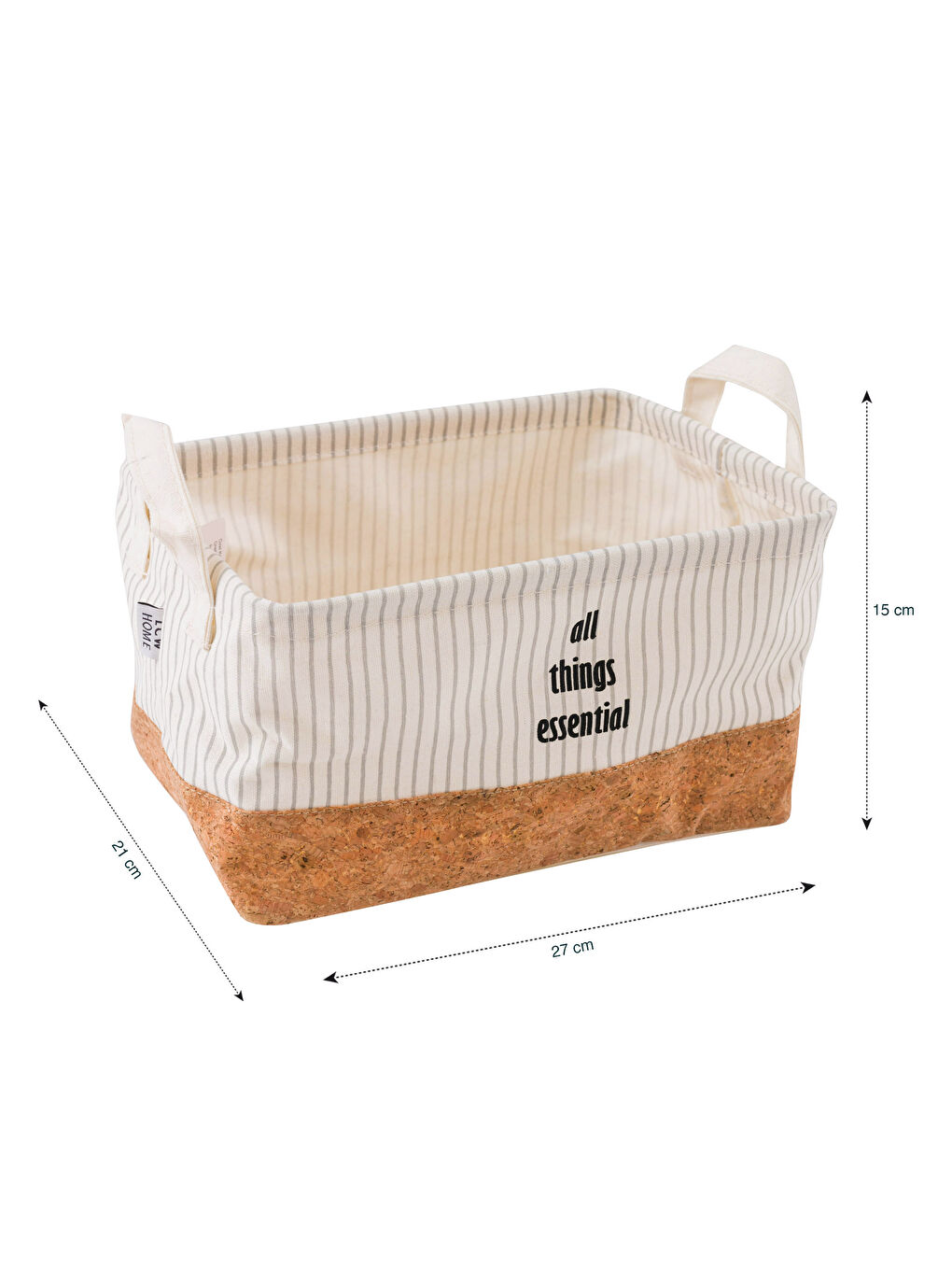 Siyah Baskılı Organizer Sepet 27x21 cm-4