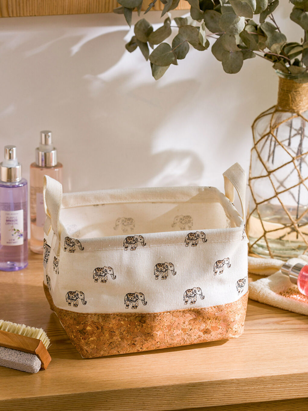 Karışık Baskılı Sepet 20x16 cm-1