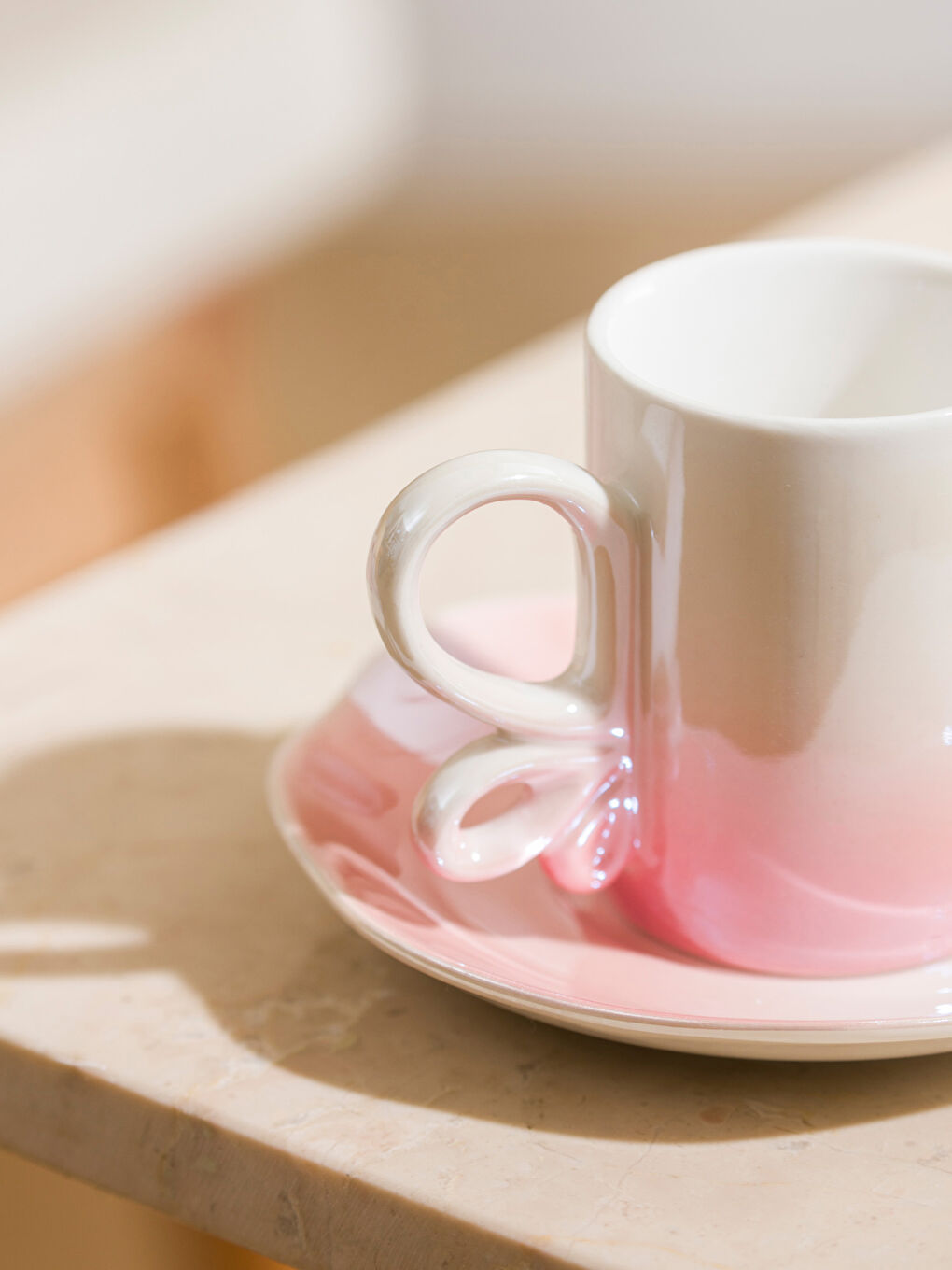 LCW HOME Pembe Baskılı 2 Kişilik Porselen Kahve Fincan Takımı 90 ml - 2