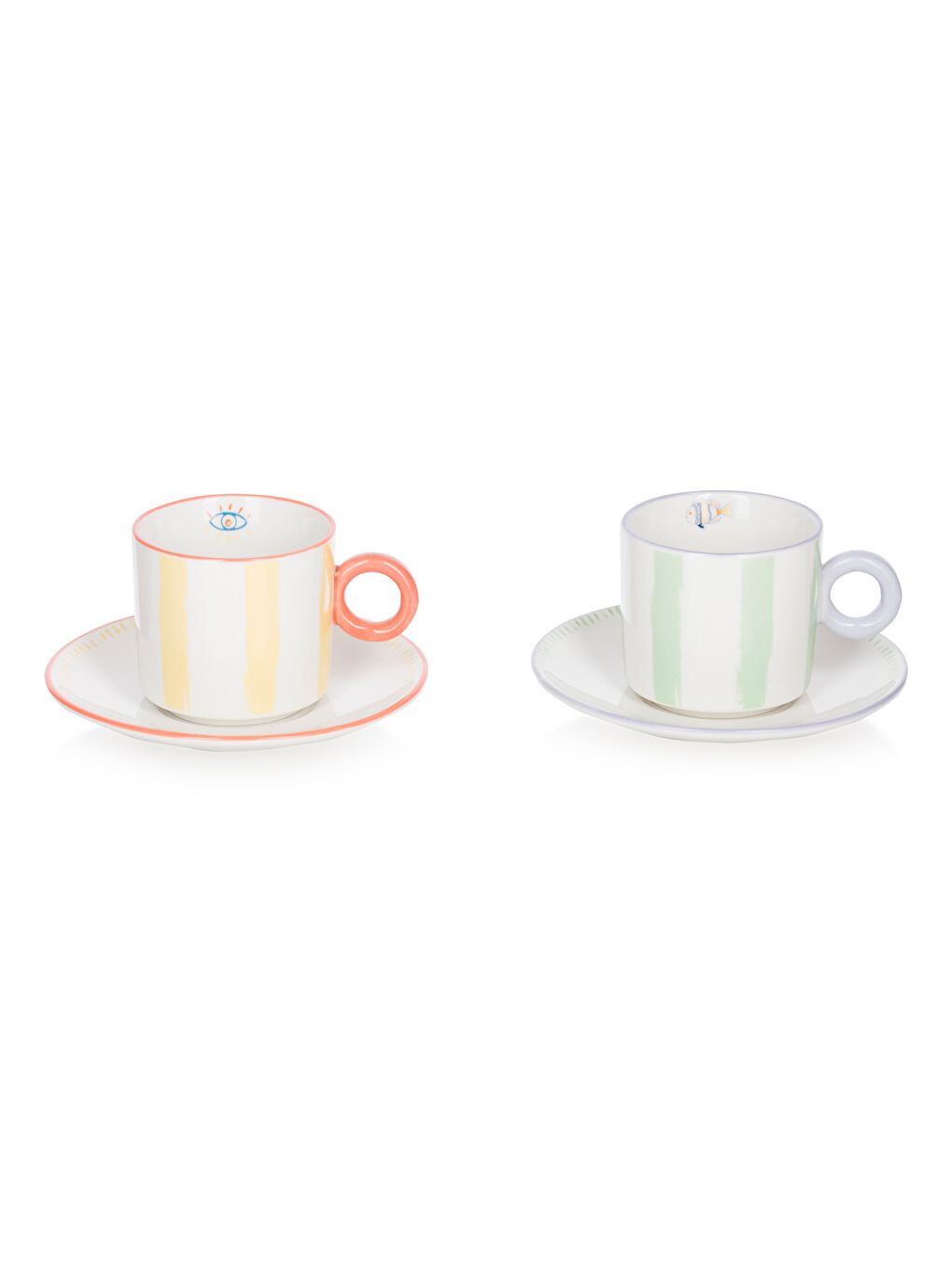 2-Person Porcelain Coffee Cup Set 90 ml -S4BH68Z8-F9C