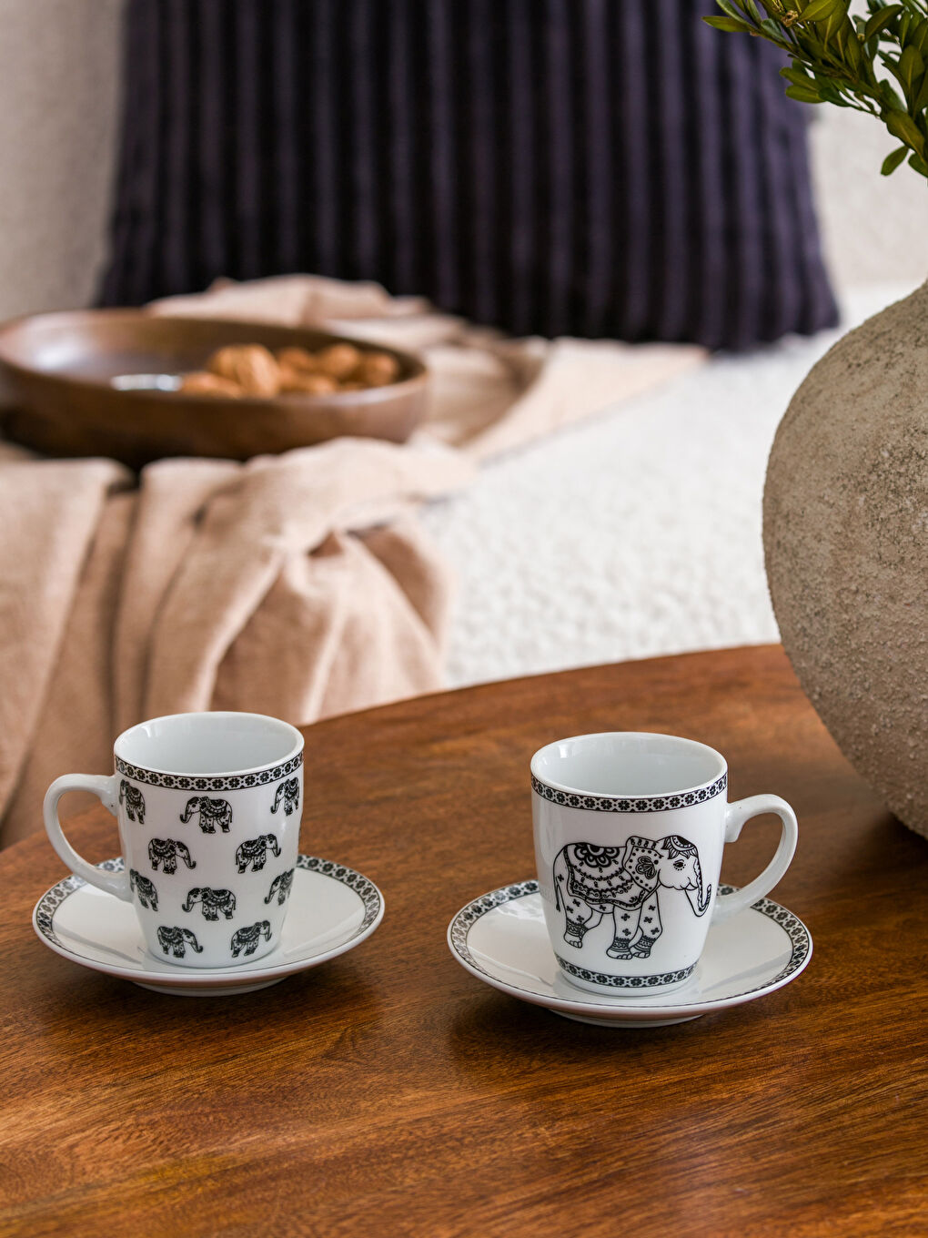 LCW HOME Siyah 6 Kişilik Porselen Kahve Fincan Takımı 90 ml