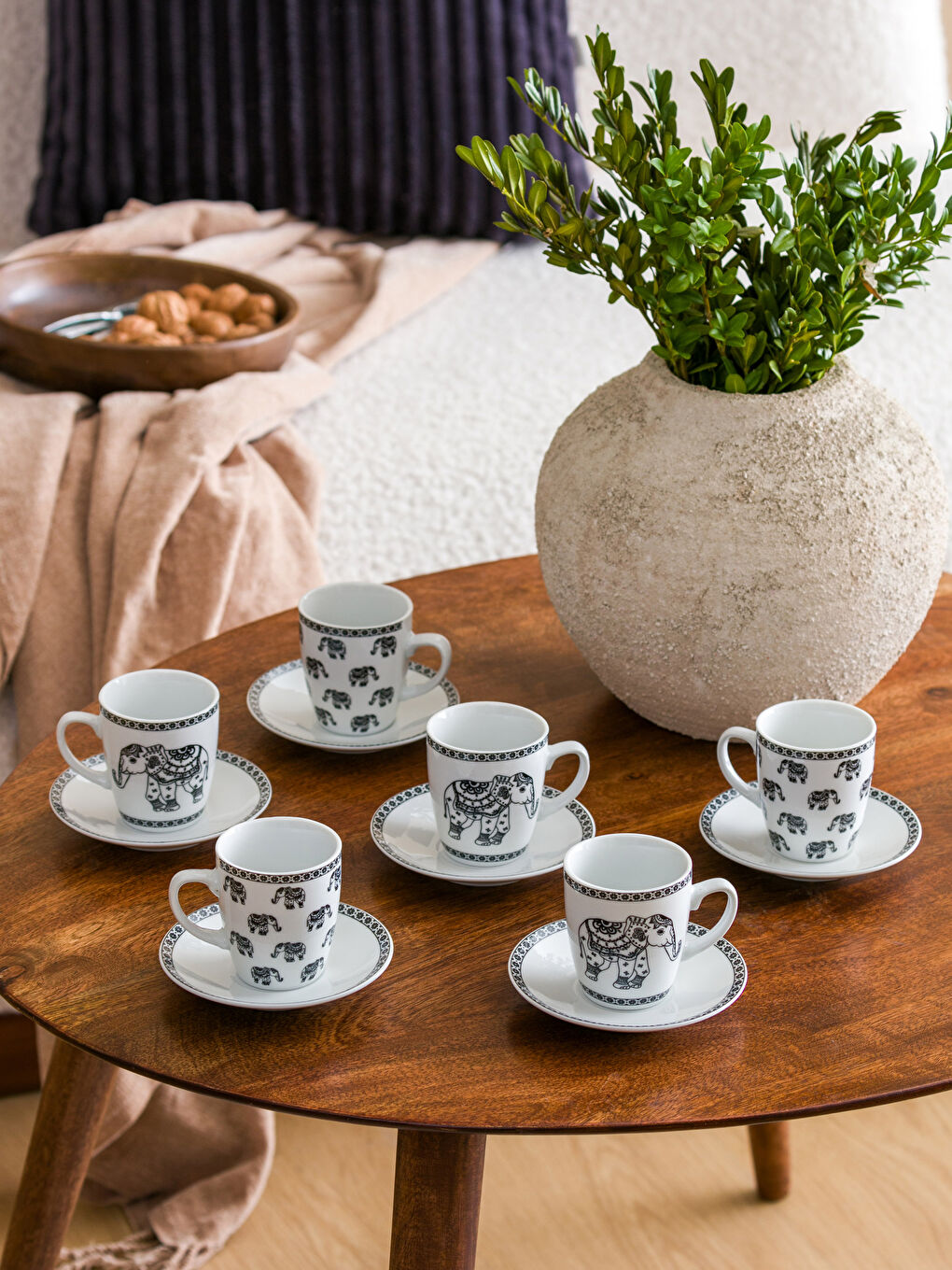 LCW HOME Siyah 6 Kişilik Porselen Kahve Fincan Takımı 90 ml - 1
