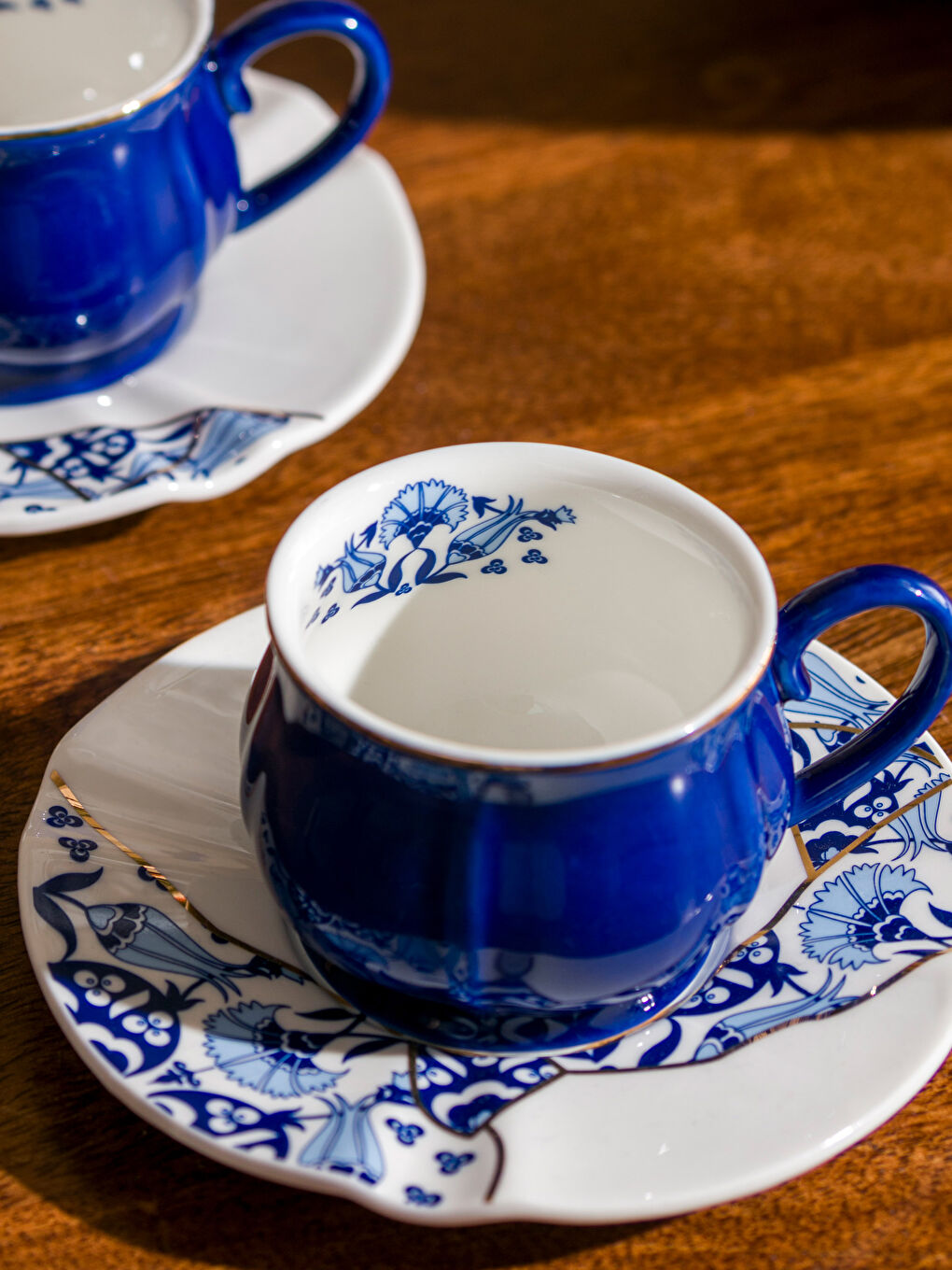 Lacivert 2 Kişilik Porselen Kahve Fincan Takımı 90 ml-2