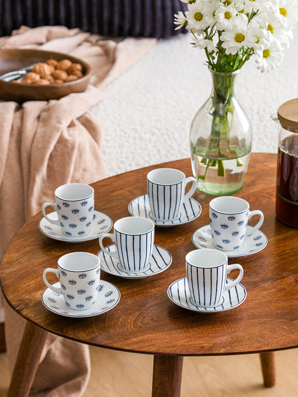 6-Person Porcelain Coffee Cup Set 90 ml -S4BI12Z8-LQQ