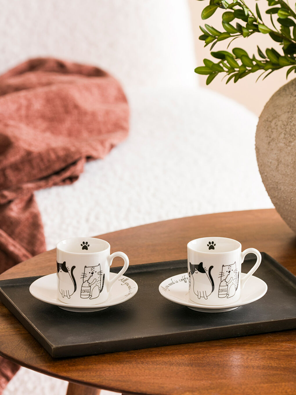 2-Person Porcelain Coffee Cup Set 90 ml -S4BI28Z8-LQJ