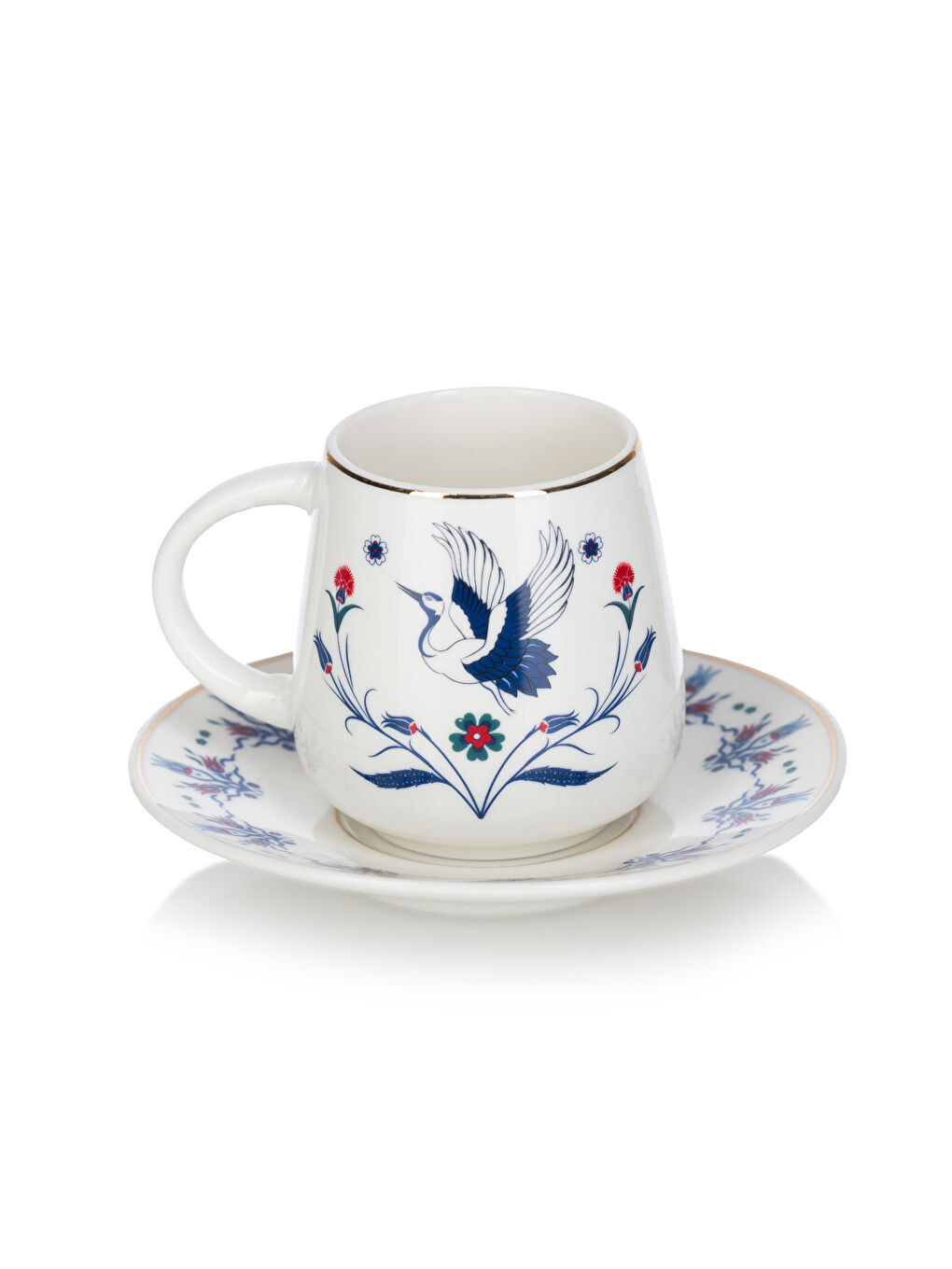 LCW HOME Mavi 2 Kişilik Porselen Kahve Fincan Takımı 90 ml - 4