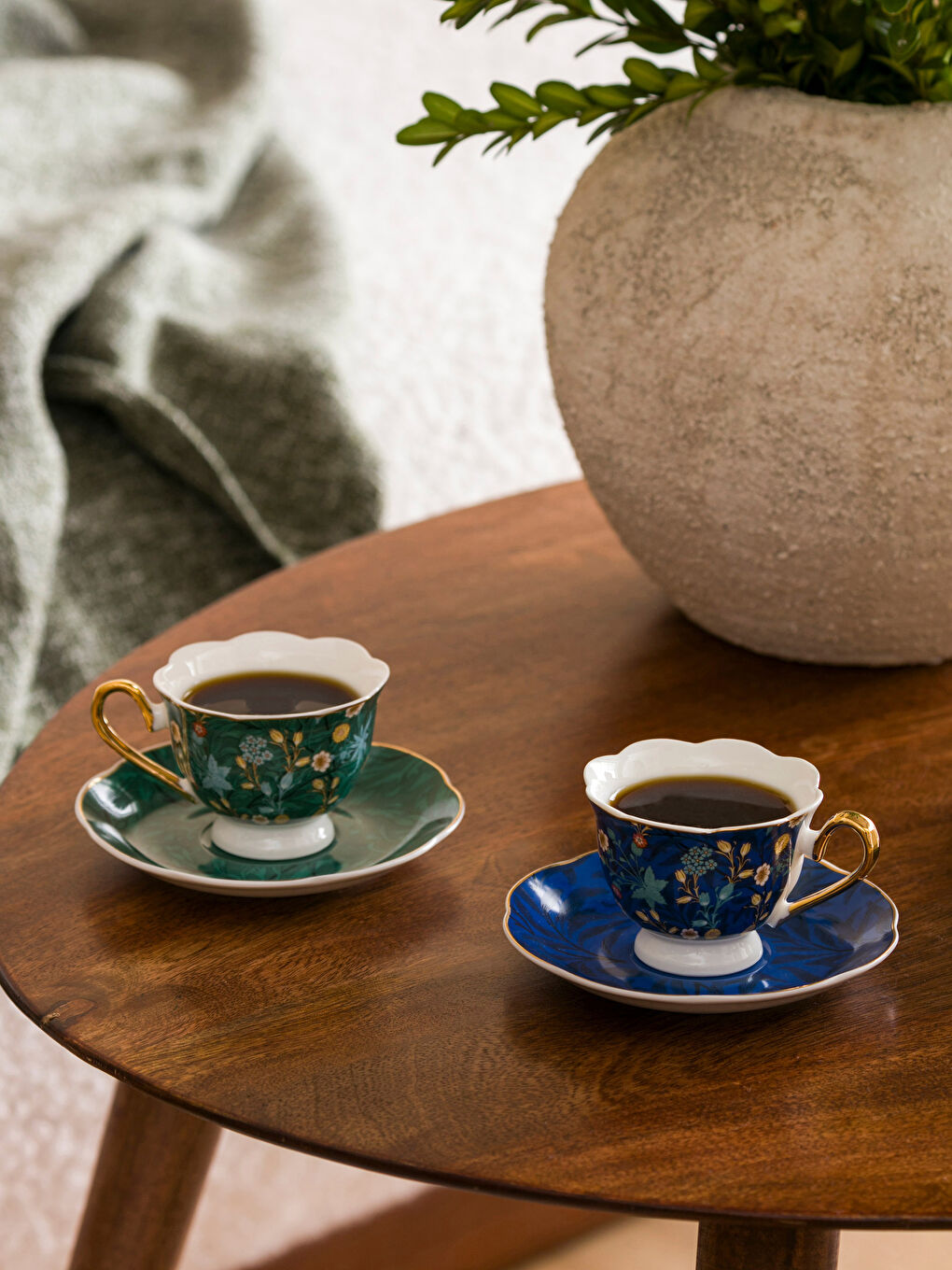 Karışık 2 Kişilik Porselen Kahve Fincan Takımı 90 ml