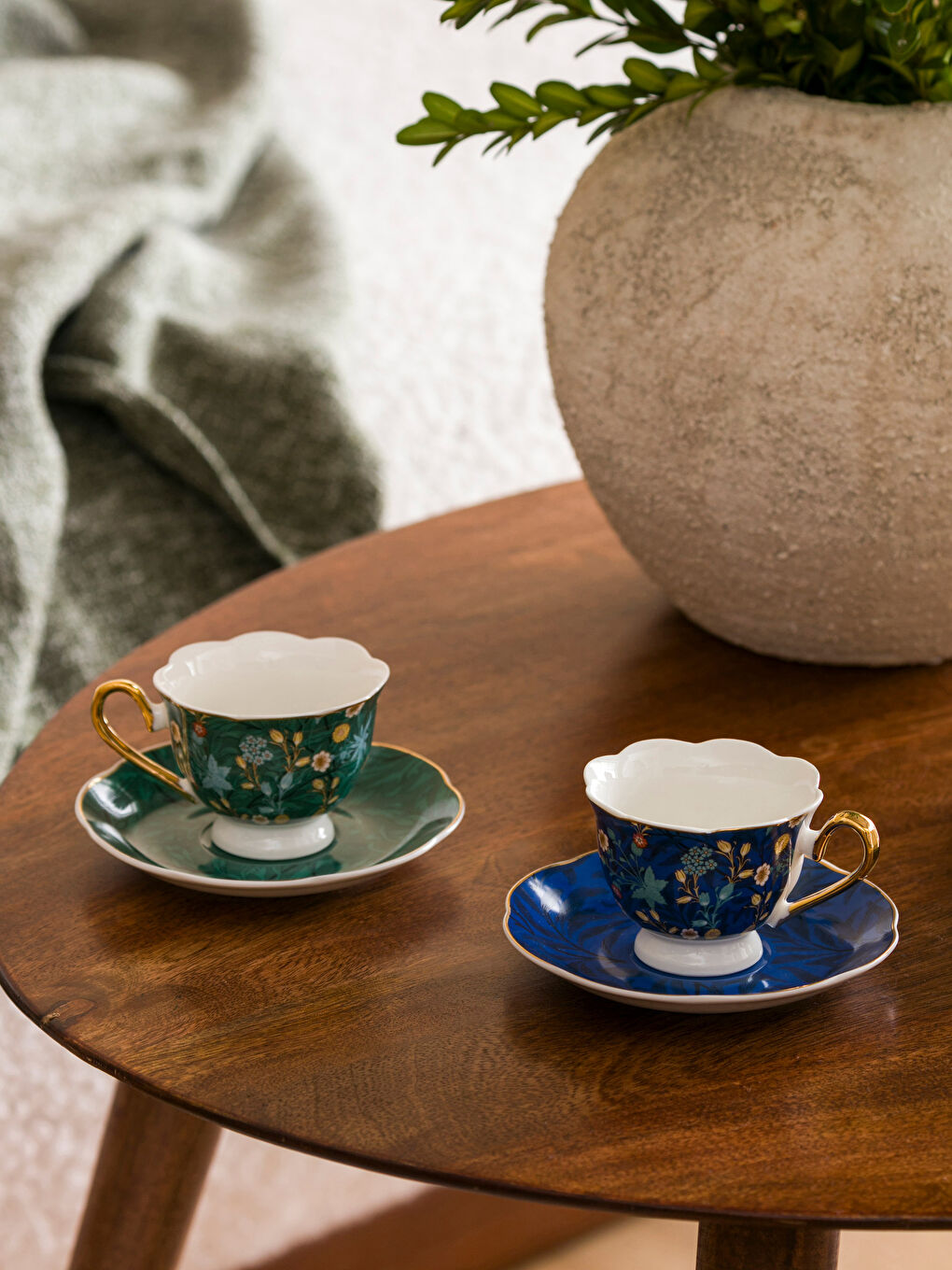 Karışık 2 Kişilik Porselen Kahve Fincan Takımı 90 ml-1