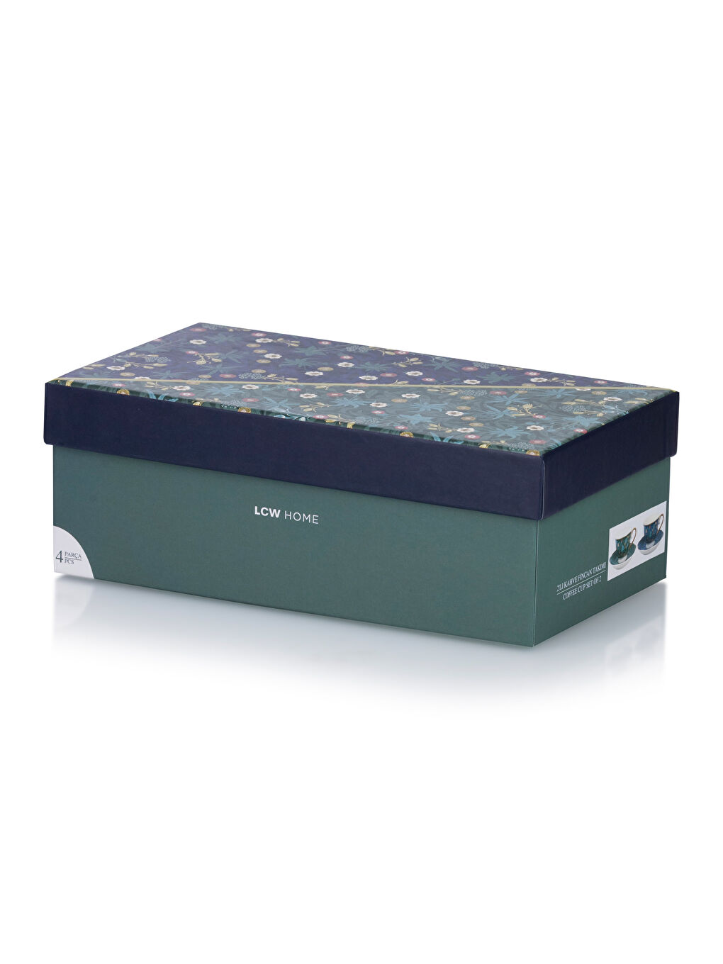 Karışık 2 Kişilik Porselen Kahve Fincan Takımı 90 ml-4