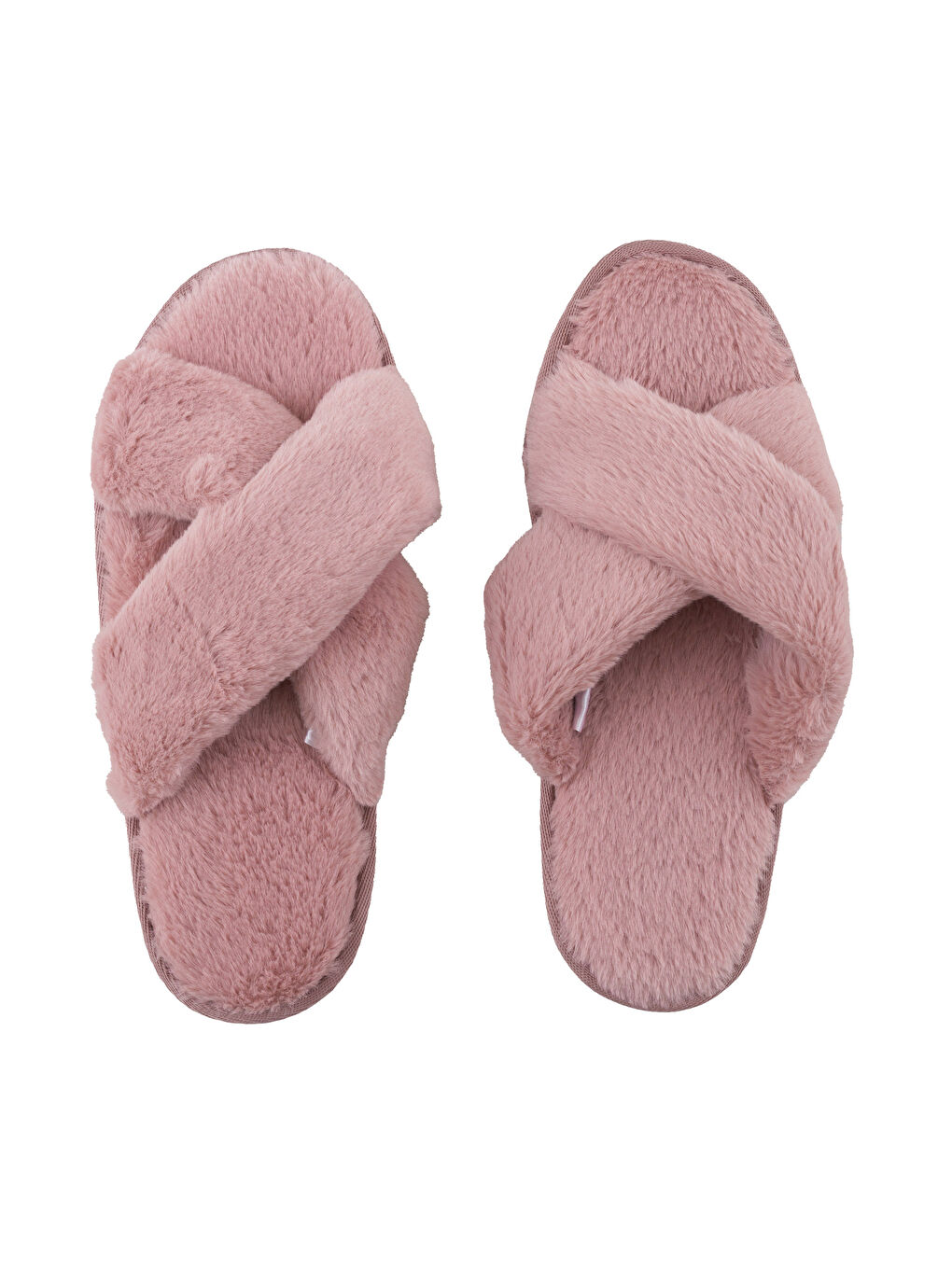 LCW STEPS Pembe Düz Pelüş Kadın Ev Terliği - 5