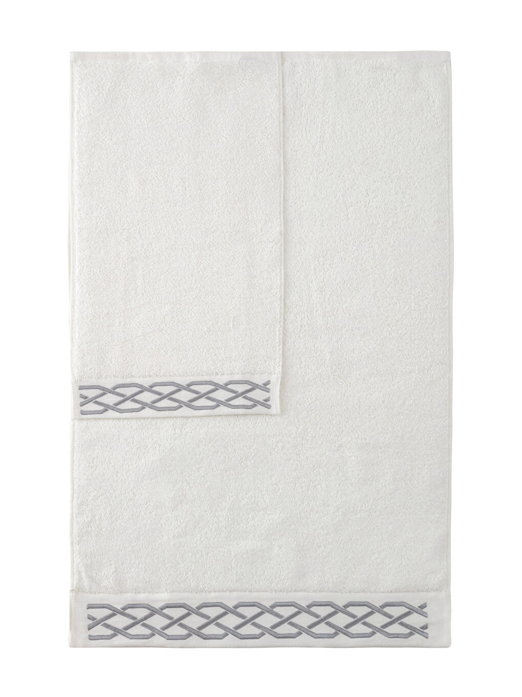Cotton Embroidered Towel Set of 2 -S4BU22Z8-EEW