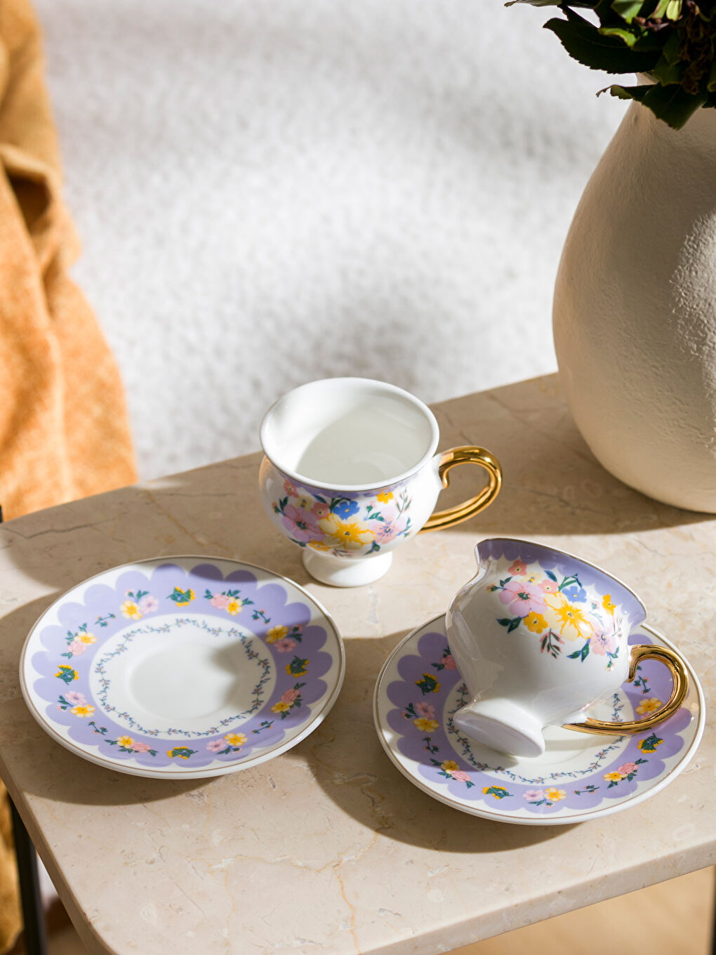 Karışık 2 Kişilik Porselen Kahve Fincan Takımı 80 ml-1