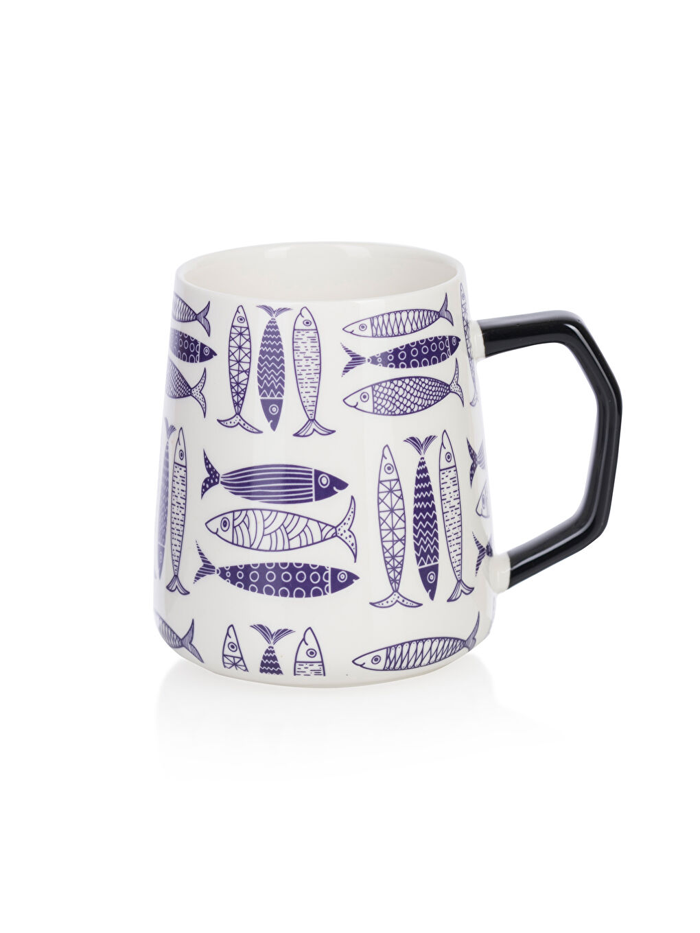 Fish Printed Porcelain Mug 465 ml-4