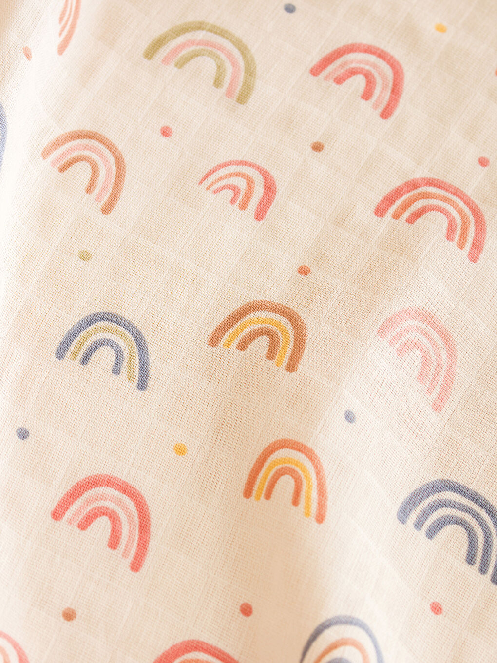 Ekru Desenli Kız Bebek Müslin Örtü 120x190 cm-3