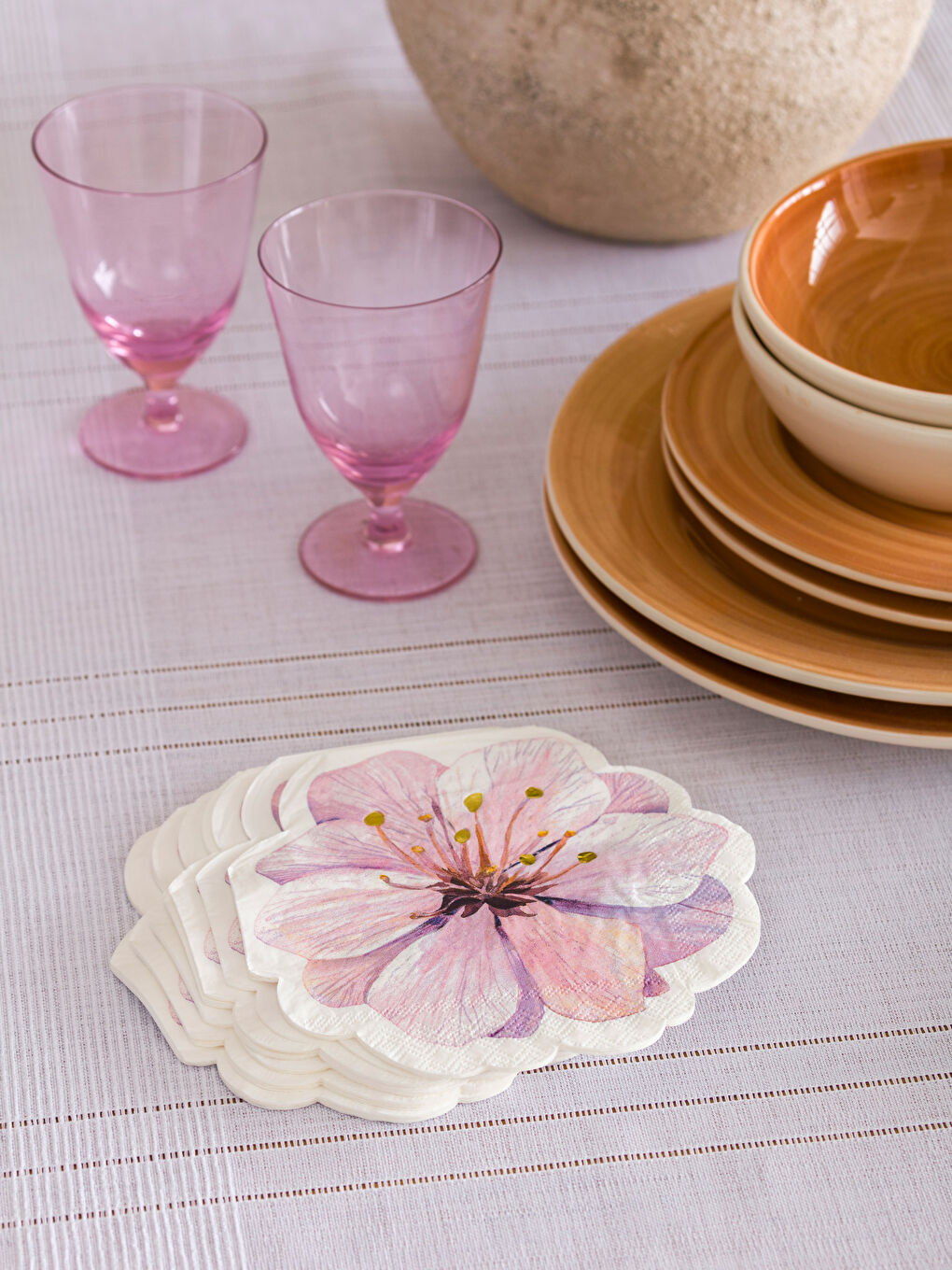 Karışık Çiçek Desenli Kağıt Peçete 20'li-1