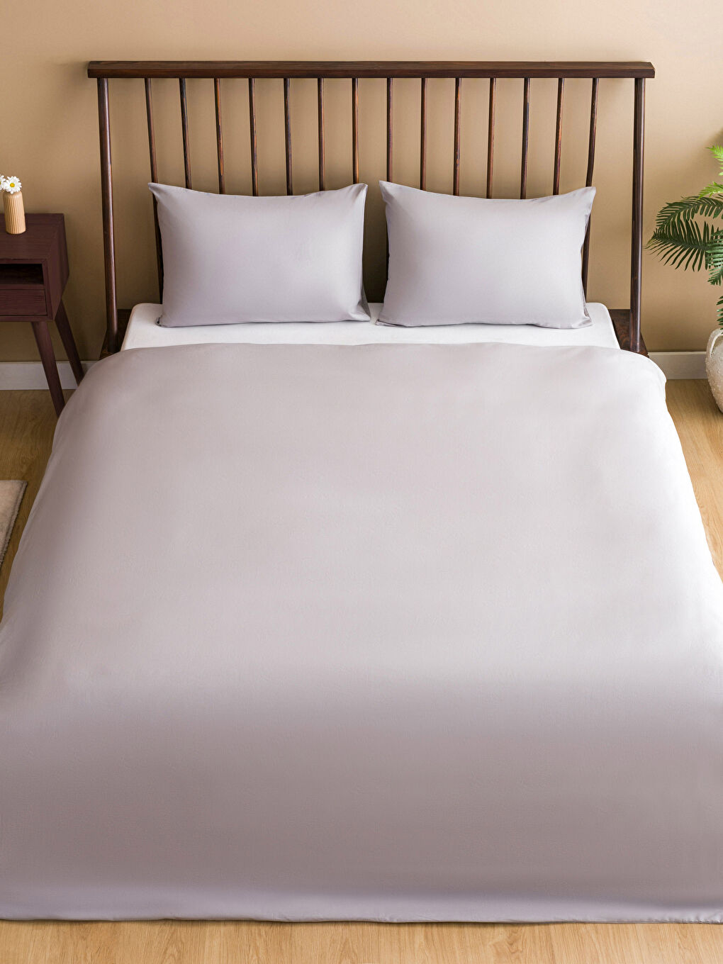 Plain Cotton Double Duvet Cover Set -S4CA98Z8-CWL