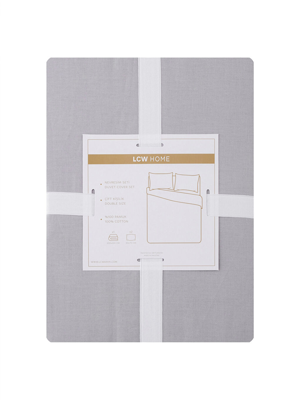 Plain Cotton Double Duvet Cover Set -S4CA98Z8-CWL