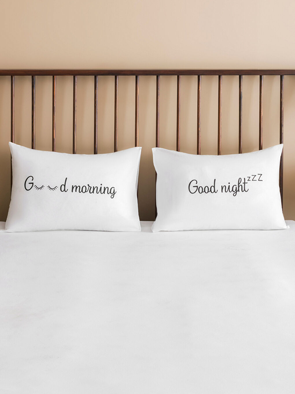 Cotton Script Printed Pillow Case 50x70 Cm 2 Pcs -S4CB39Z8-LQJ