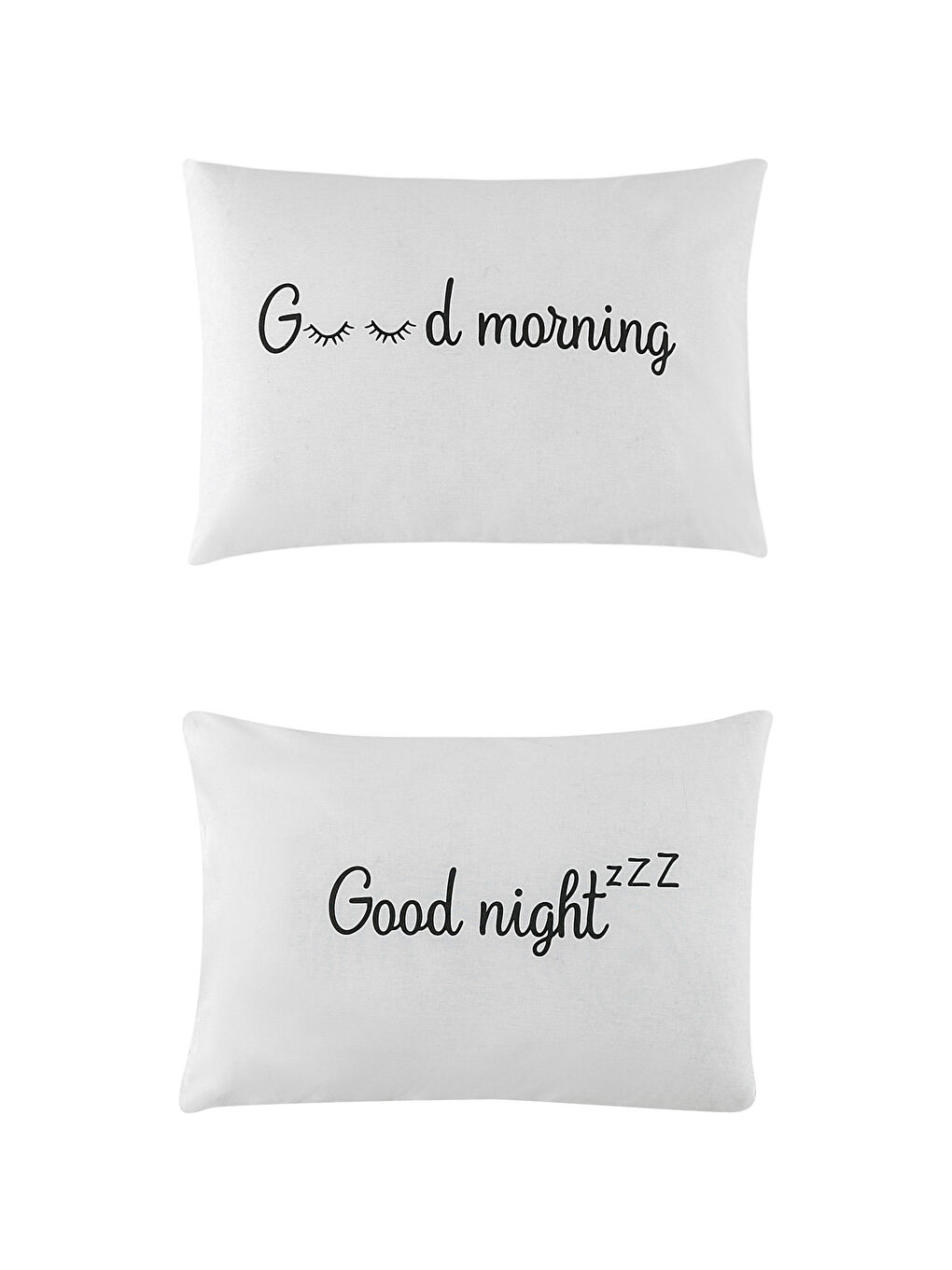 Cotton Script Printed Pillow Case 50x70 Cm 2 Pcs -S4CB39Z8-LQJ