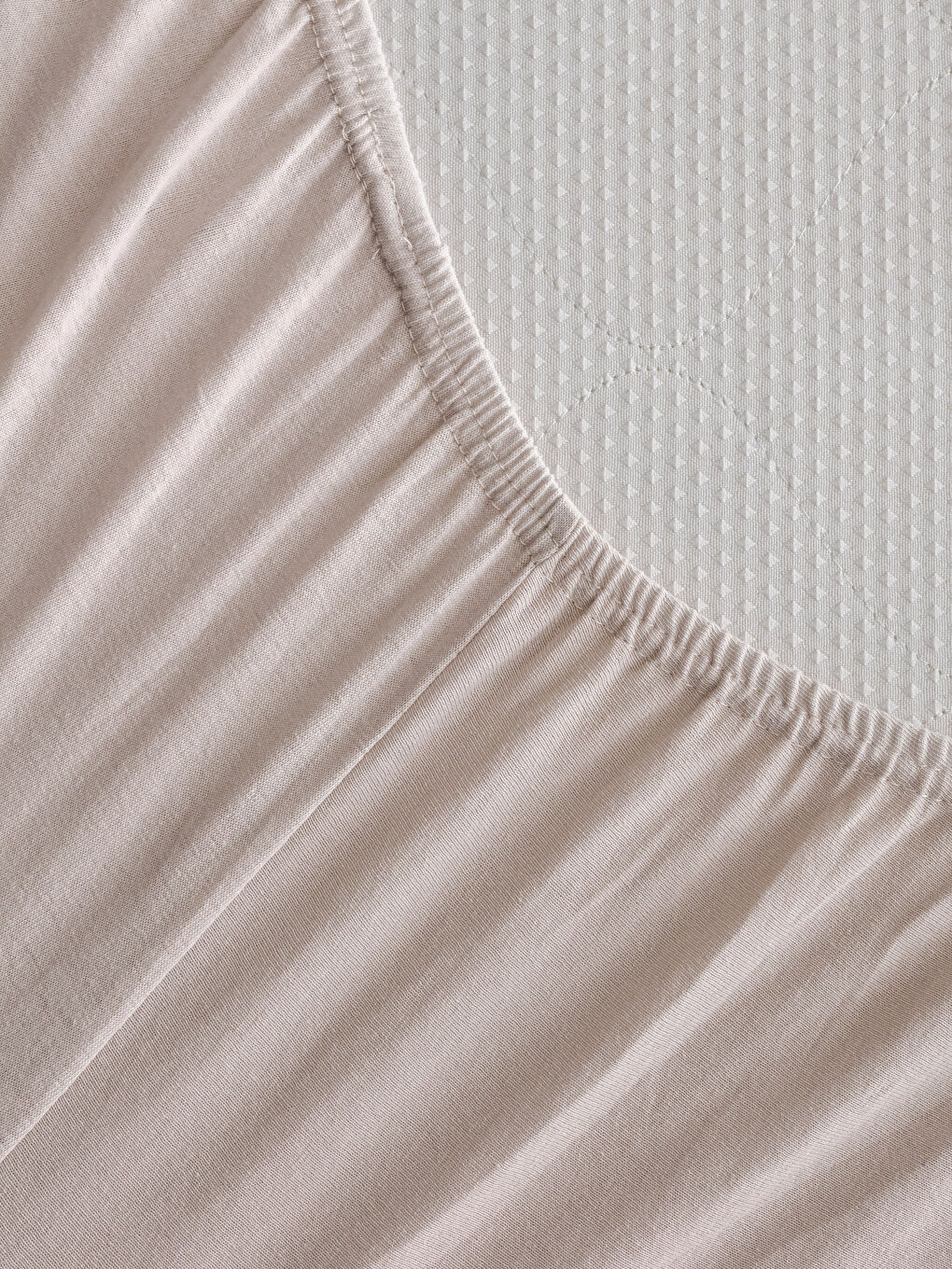 Schlichtes Baumwoll-Spannbettlaken Doppelbett 160x200x30 cm-3