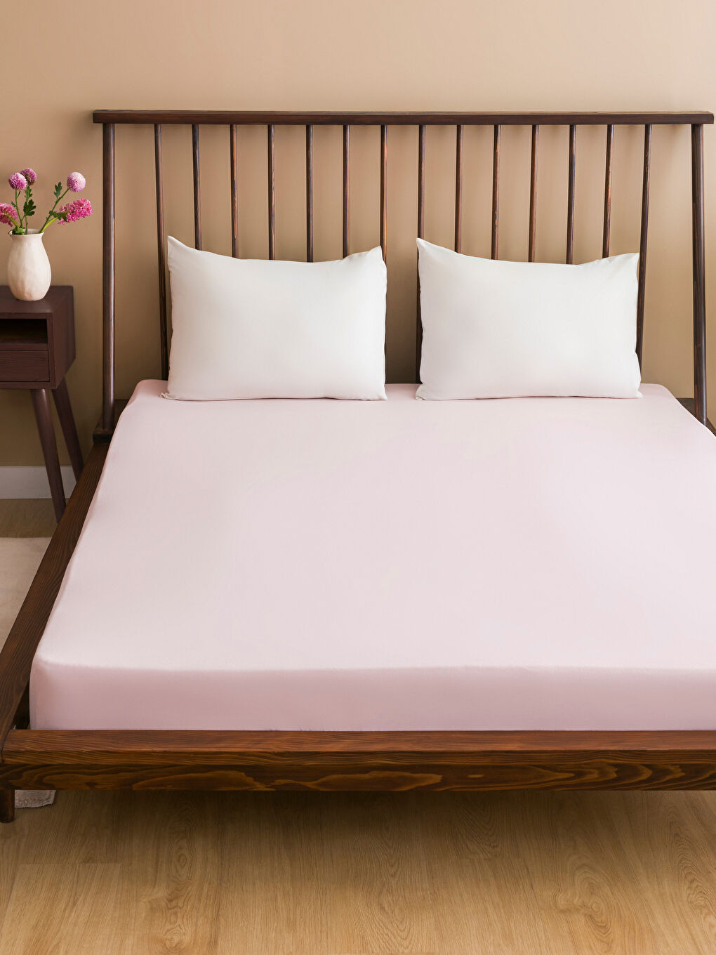 Plain Cotton Elastic Double Bed Sheet 160x200x30 Cm -S4CB81Z8-FXX
