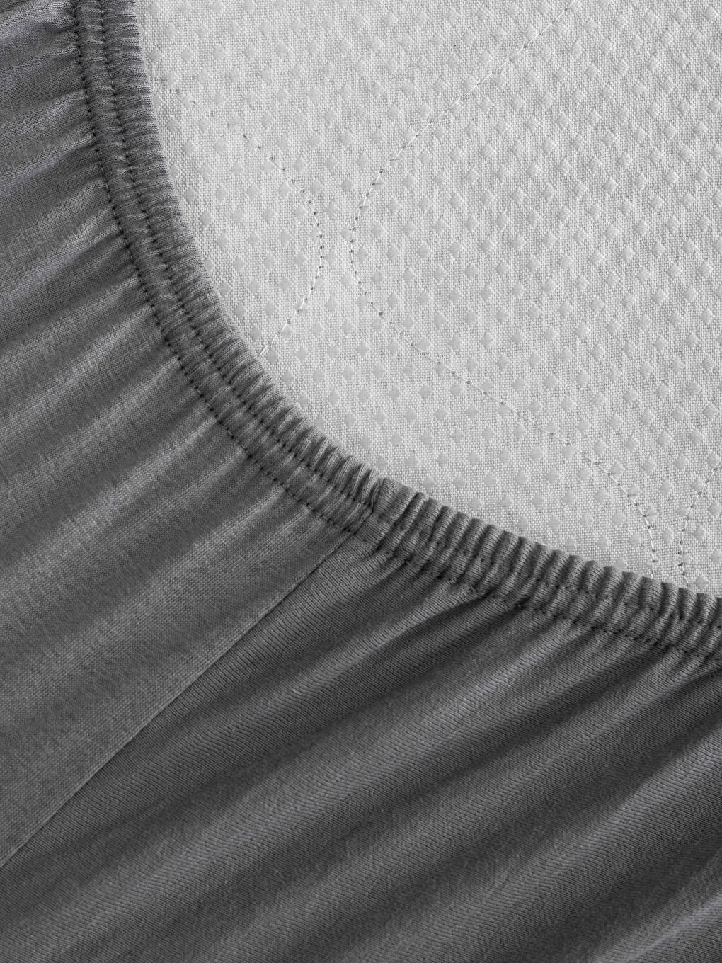 Plain Cotton Fitted Double Bed Sheet 160x200x30 cm-3