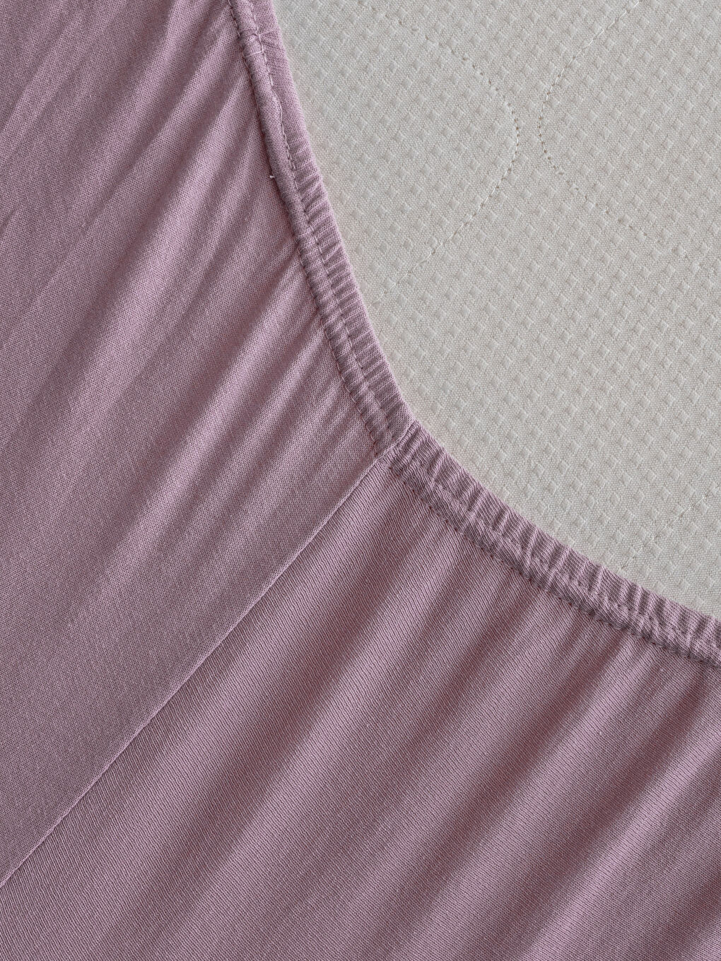 ملاية سرير مزدوج قطن سادة باستك 160x200x30 سم-3