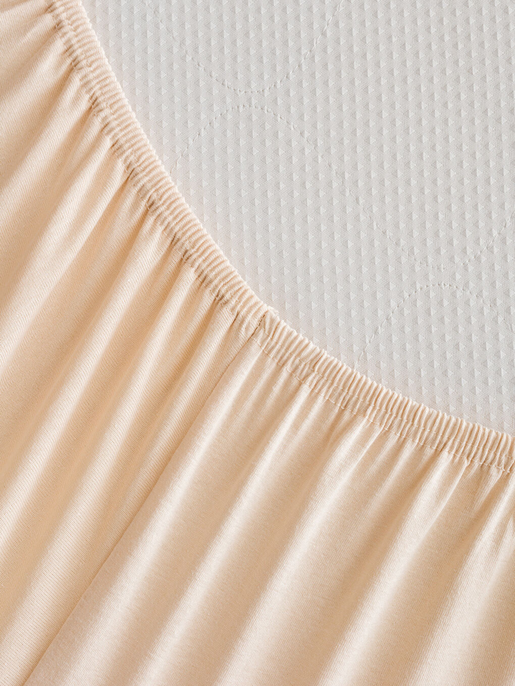 Schlichtes Baumwoll-Spannbettlaken Doppelbett 160x200x30 cm-3