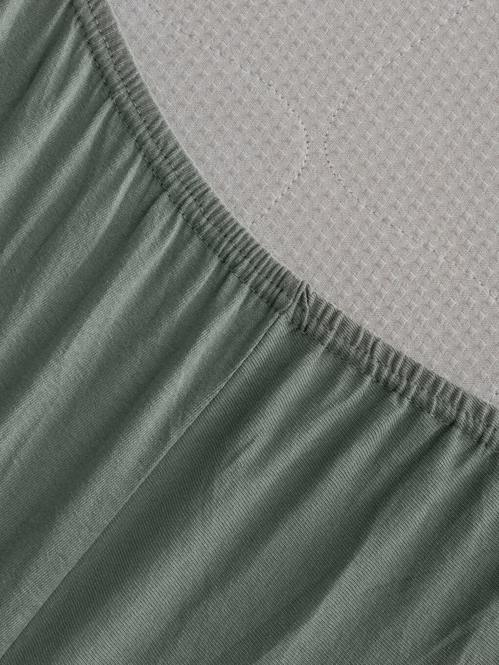 ملاية سرير مزدوج قطن سادة باستك 160x200x30 سم-3