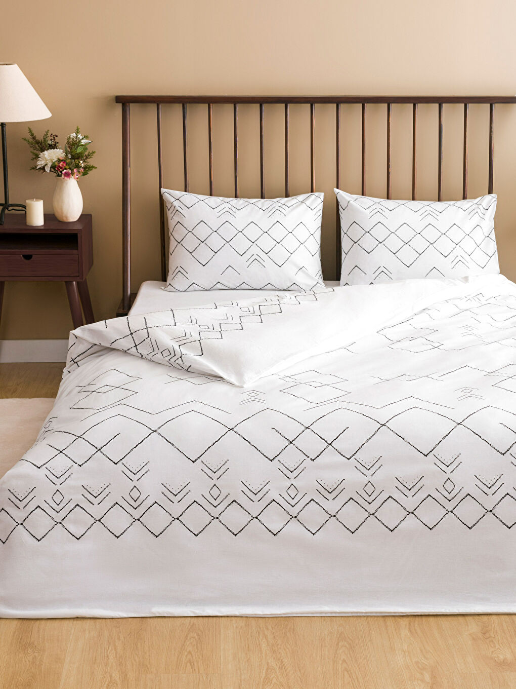 Parure de couette double imprimée